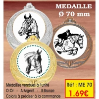 Médaille : Réf. ME70 - ø 70 mm